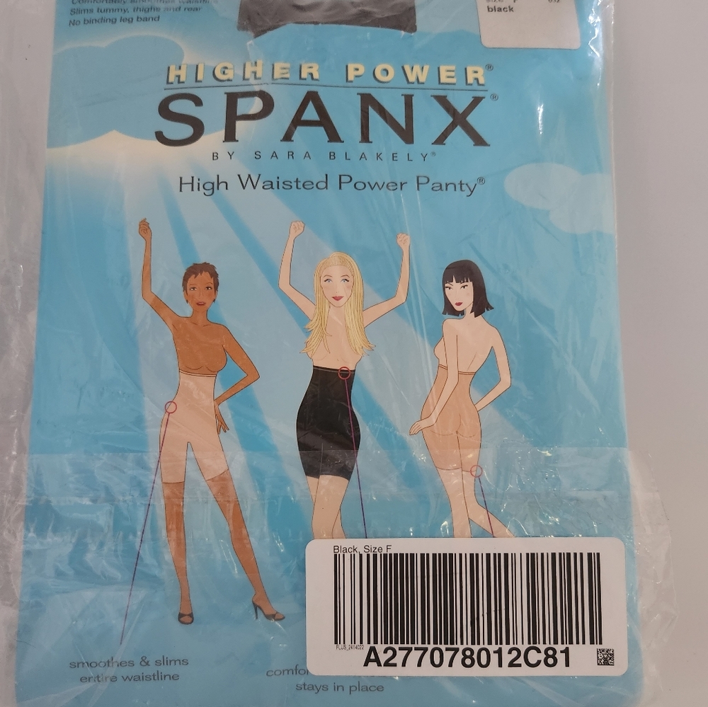Spanx Higher Power, High Waisted Power Panty sz F Black new